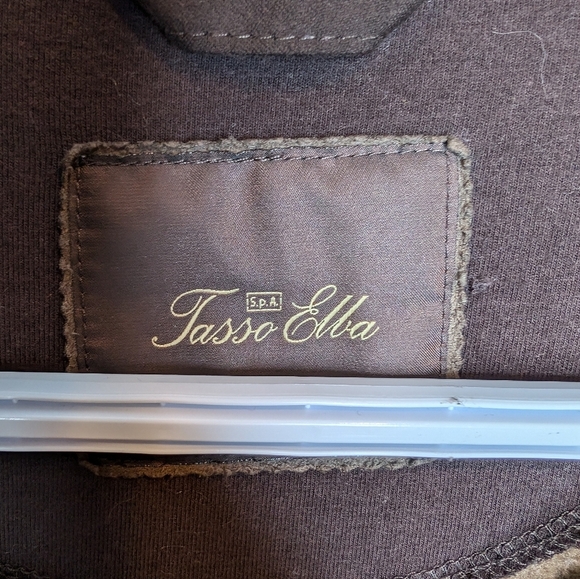 Vintage Tasso Ella Brown Button Down Collared Fleece Sweater Jacket XXL Mens - Picture 3 of 10